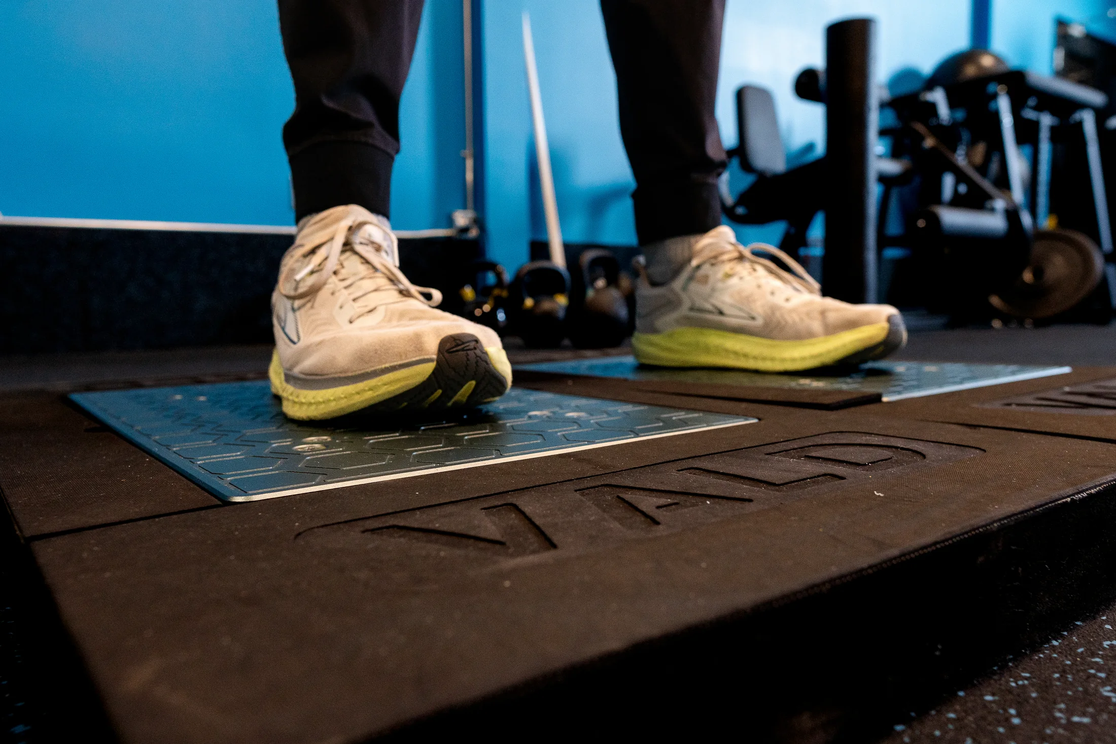 Athlete completing objective force testing at Limitless