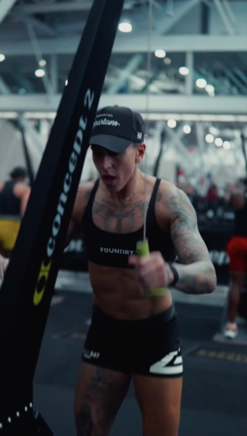 Limitless patient competing in a HYROX fitness race